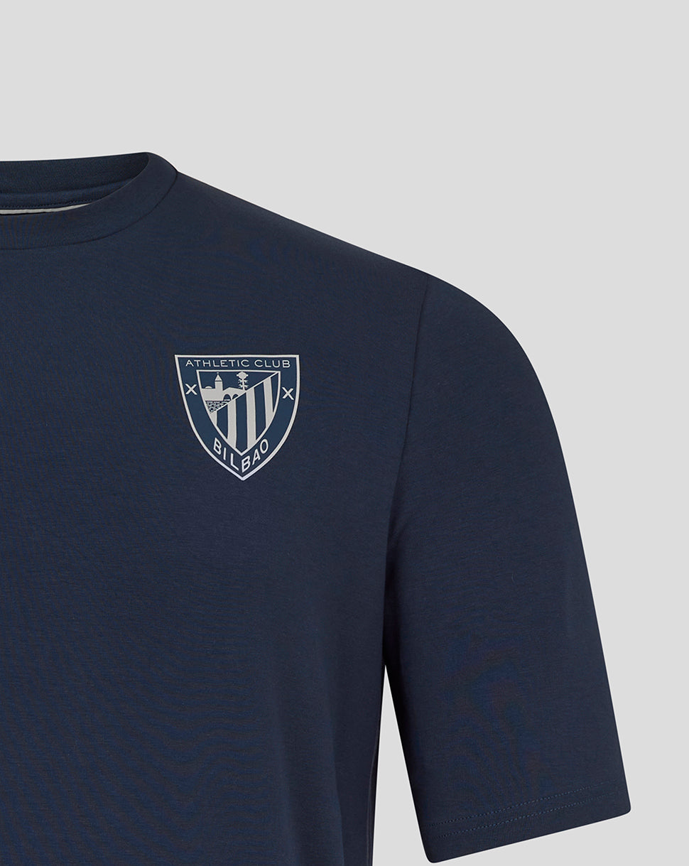 CAMISETA DE VIAJE DE MANGA CORTA DEL ATHLETIC CLUB NEGRO IRIS