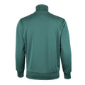Back view of a green Poly Jacket HRB Unique Green with ribbed hem and cuffs