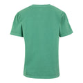 Back view of green Women's AC Collection tee with solid fabric and crew neckline