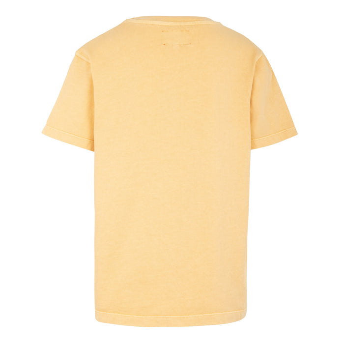 Back view of yellow Junior AC Collection T shirt with short sleeves.