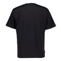 Camiseta negra de manga corta vista por la espalda sin gráficos