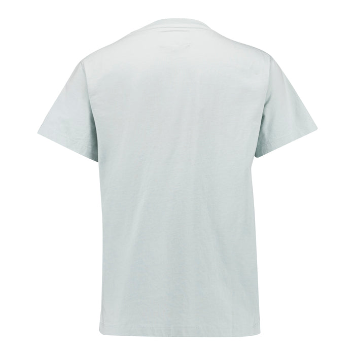Camiseta verde agua para junior vista de espaldas