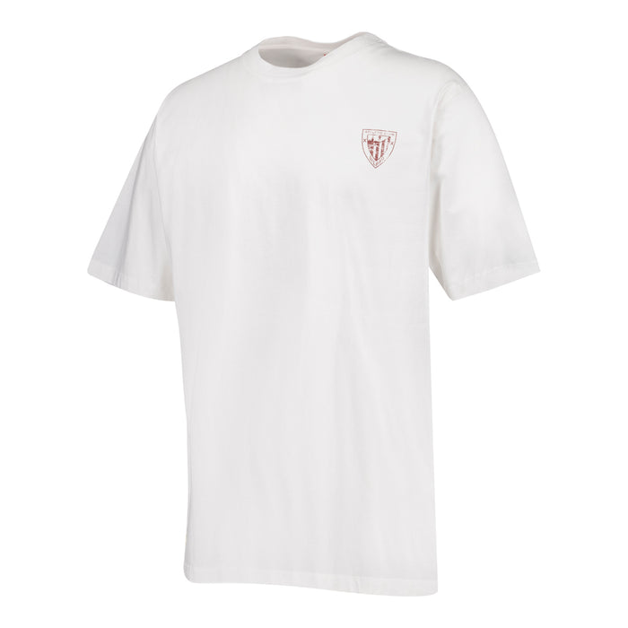 Camiseta oversize blanca con escudo del Athletic Club en el pecho