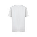 Back view of a plain white junior T shirt with no visible design