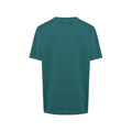Back view of teal green short sleeve T shirt with no visible print
