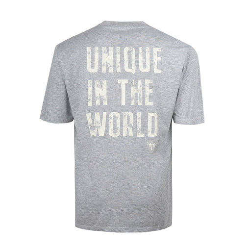 UNIQUE TEXT T-SHIRT GREY