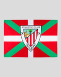 Ikurriña Basque flag with a central shield emblem.