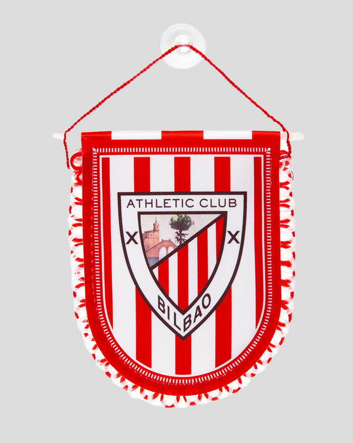 Athletic Club Bilbao decorative pennant flag with red and white stripes and crest