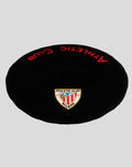 Black crest beret with Athletic Club Bilbao crest embroidered on the front