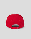 Rear view of red Athletic Club cap with adjustable strap