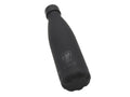 Close up of matte black 600 ml steel bottle neck