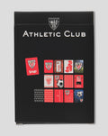 Athletic Club Bilbao Snap Cards box front featuring a collage of red and patterned cards.