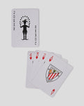 Playing cards set featuring an Athletic Club crest card and a joker card on a light back design