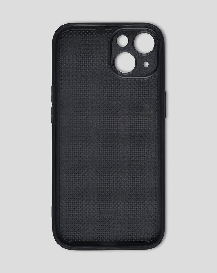 Black textured metallic iPhone case with camera cutouts