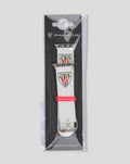 White smartphone strap option 2 with Athletic Club crest in packaging