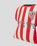 Red and white striped cushion with the Athletic Club Bilbao crest on the front