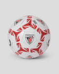 Classic size 5 Athletic Club football with white panels and red geometric graphics and crest