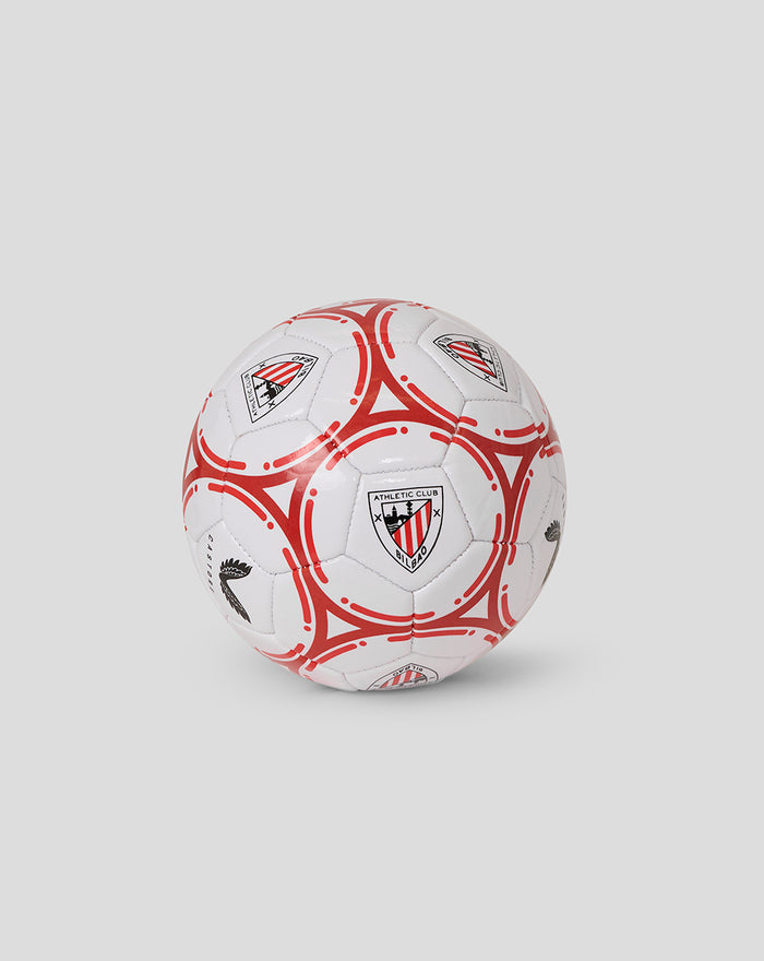 Athletic Club mini football size 1 with red white panels and Bilbao crest