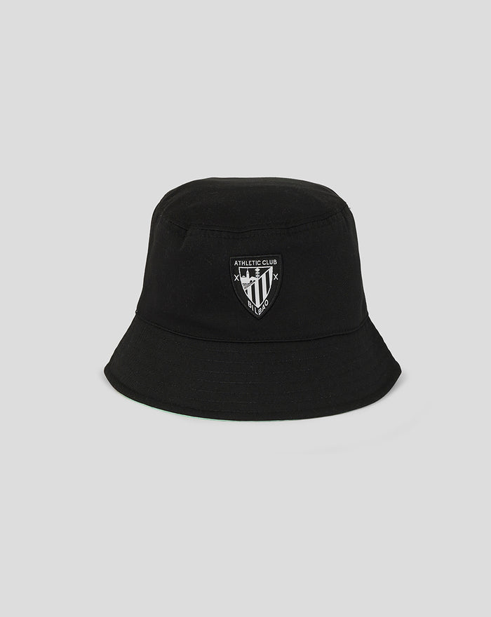 Black Athletic Club reversible hat with crest patch on the front