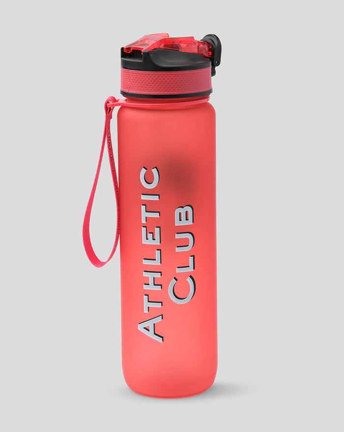 Coral red 1000 ml Drinkbottle with Athletic Club Bilbao vertical branding