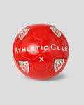 Red football with bold ATHLETIC CLUB text and crest patches around.