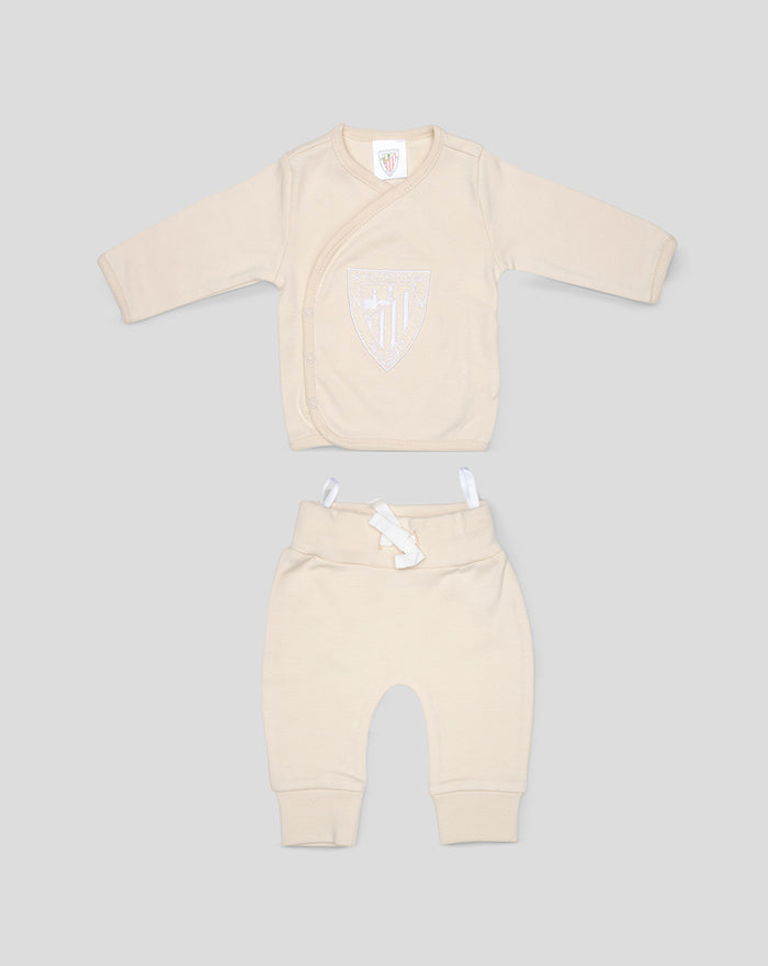 1 pieces Babysuit Beige Crest