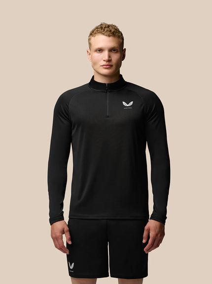 Adaptar el entrenamiento 1/4 zip top - negro
