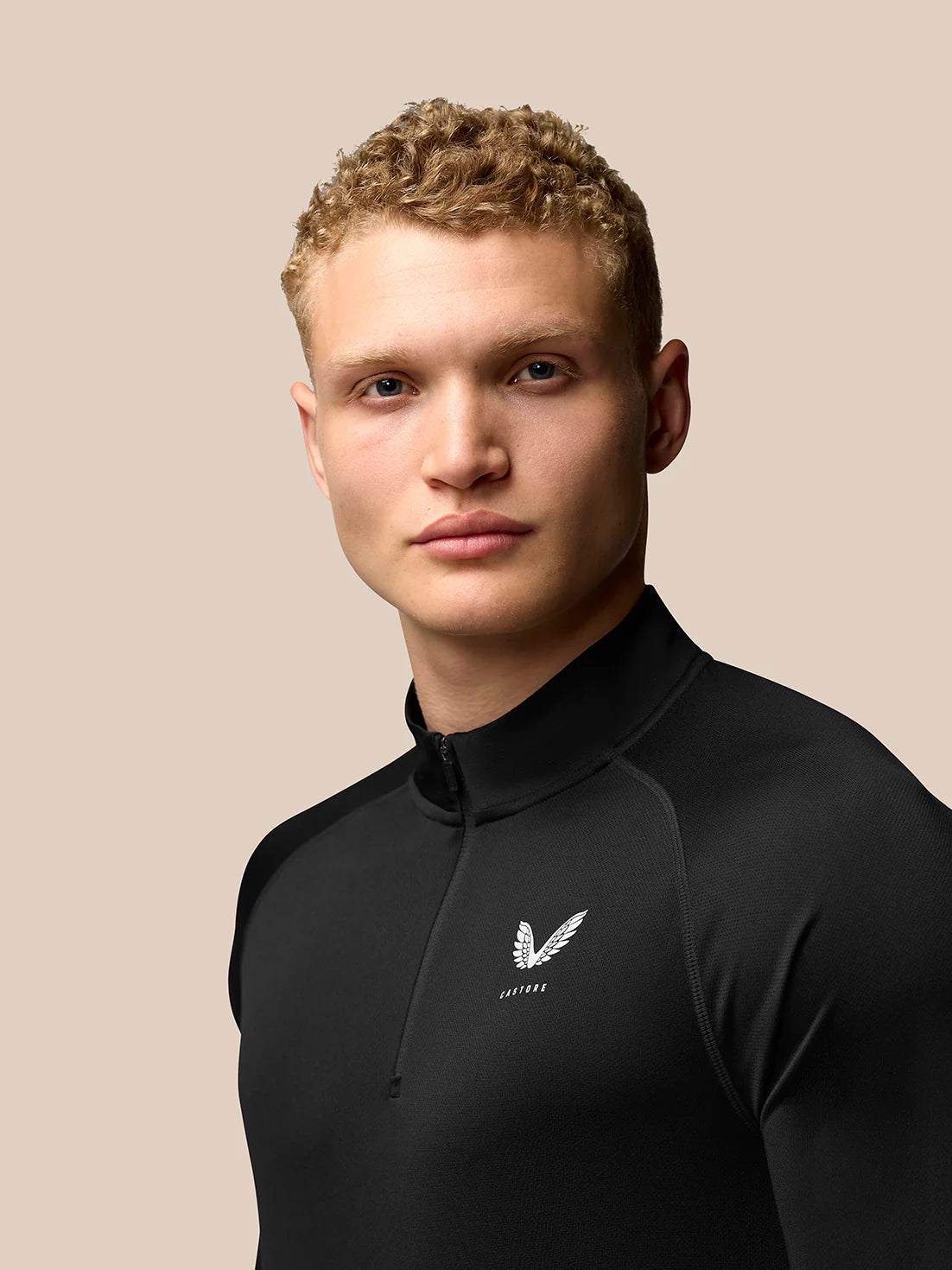 Adaptar el entrenamiento 1/4 zip top - negro
