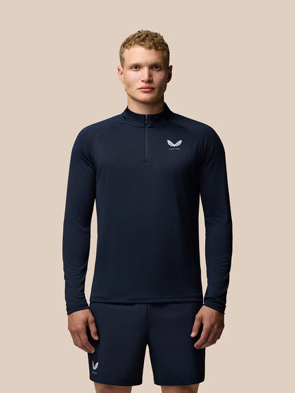 Adapte el entrenamiento 1/4 zip top - marina de medianoche
