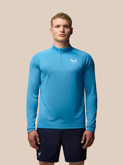 Adapte el entrenamiento 1/4 zip top - azul de maíz