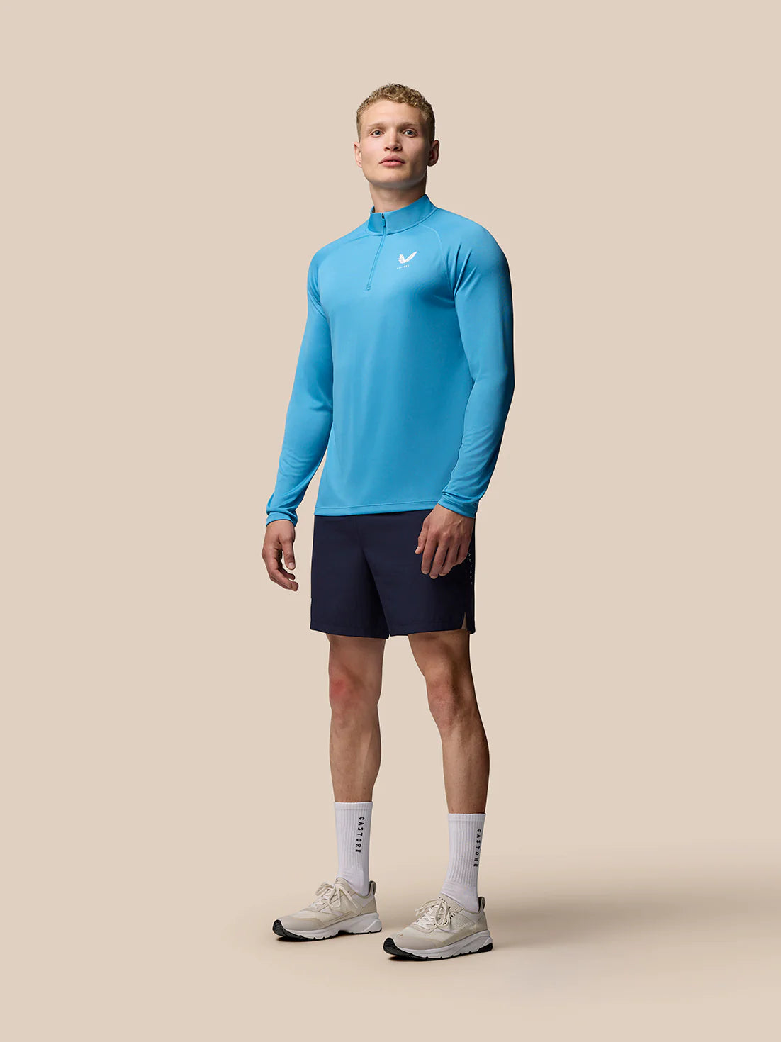 Adapte el entrenamiento 1/4 zip top - azul de maíz