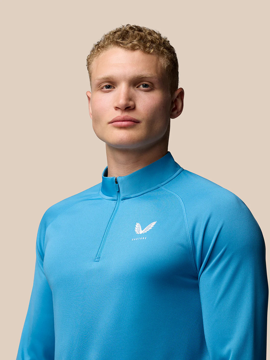 Adapte el entrenamiento 1/4 zip top - azul de maíz
