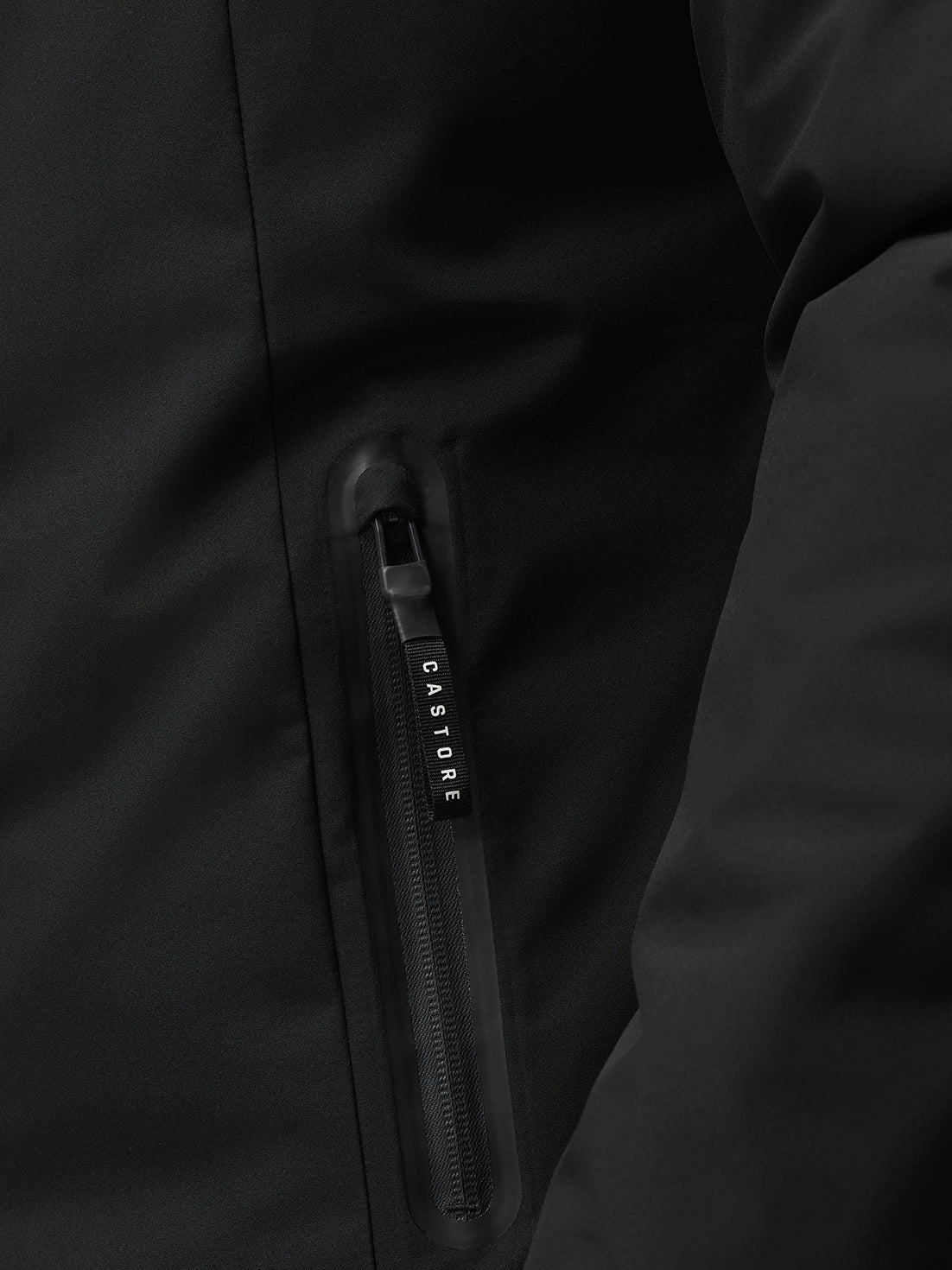 Chaqueta larga acolchada - Negra