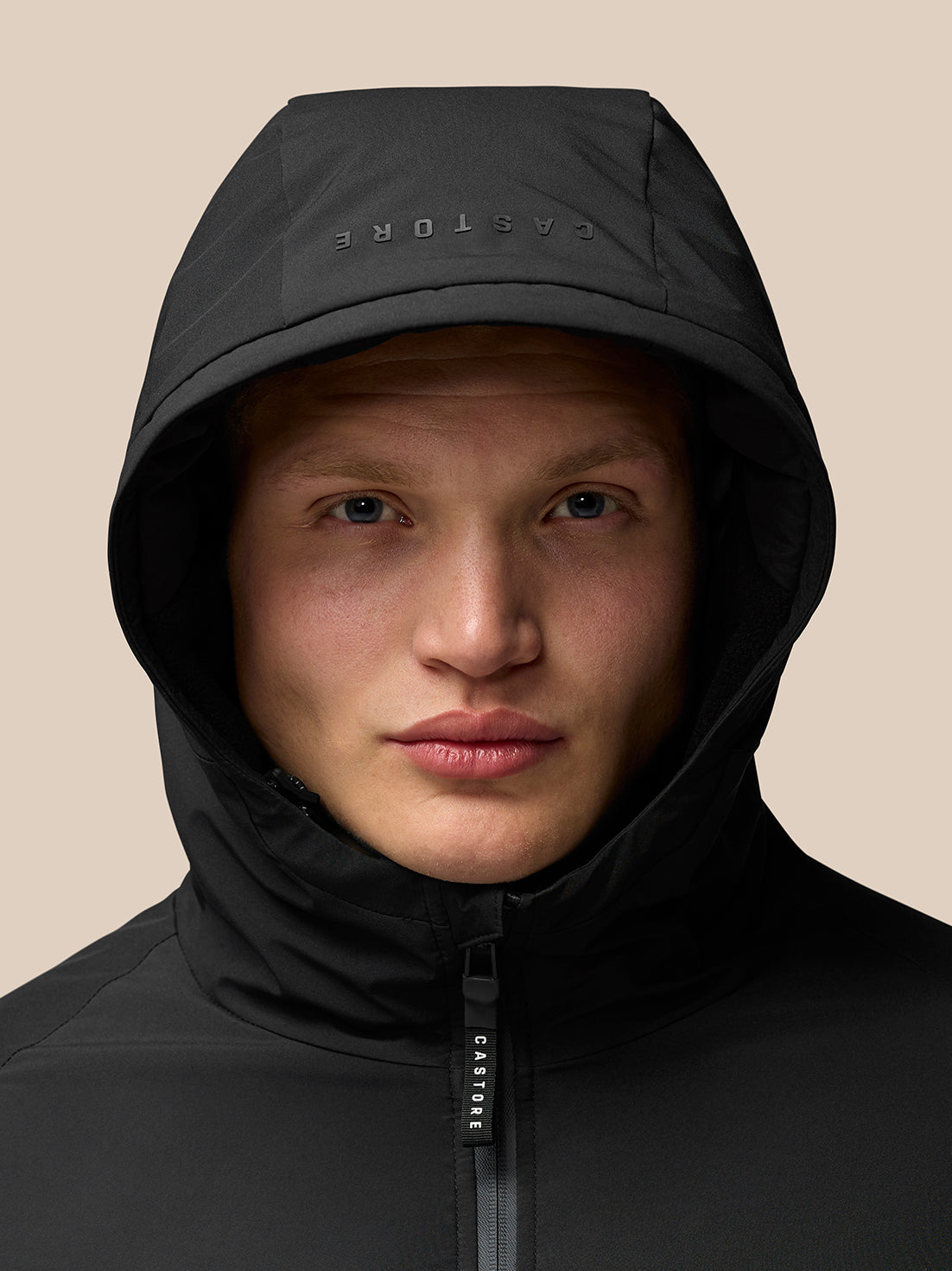 Chaqueta larga acolchada - Negra