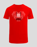 Camiseta roja para adulto con escudo y texto Unique in the World Sevilla 2024