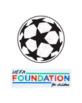 UEFA Champions League Junior starball badge with UEFA Foundation for Children patch below