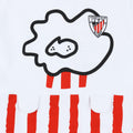 White t shirt with large black sheep outline graphic and Athletic Club Bilbao crest on the chest