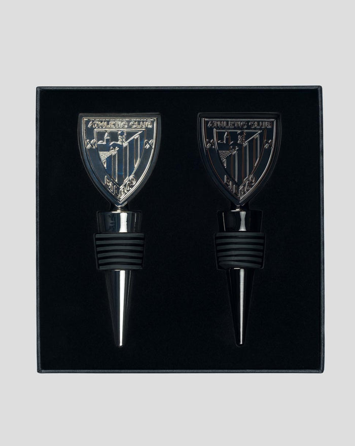 Set de regalo tapones de botella con emblemas del Athletic Club en caja negra