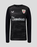 Black junior home goalkeeper jersey with Athletic Club crest and Kutxabank sponsor across the chest.