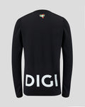 Back view of a black junior home goalkeeper jersey with a Basque flag at the neck and DIGI printed across the lower back.
