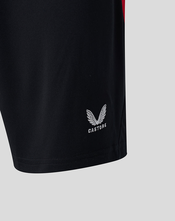 Black Home shorts with the Castore logo printed on the hem.