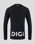 Back view of black long sleeve goalkeeper shirt with Basque flag at nape and large DIGI logo at lower back.