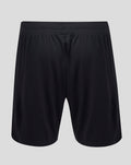 Back view of black Home Goalkeeper Shorts showing elastic waistband and clean design