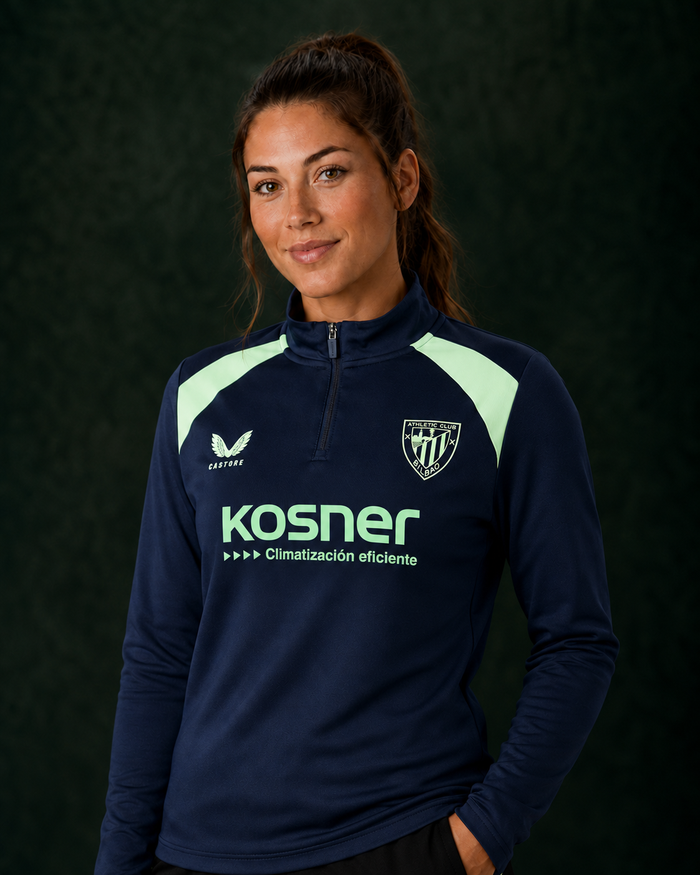 SUDADERA PERFORMANCE DE ENTRENAMIENTO MUJER AZUL MARINO