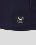 Close-up of navy Away Shirt showing the Athletic Club crest on the left chest