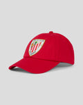 Red adults Club Matchday cap with shield crest on the front