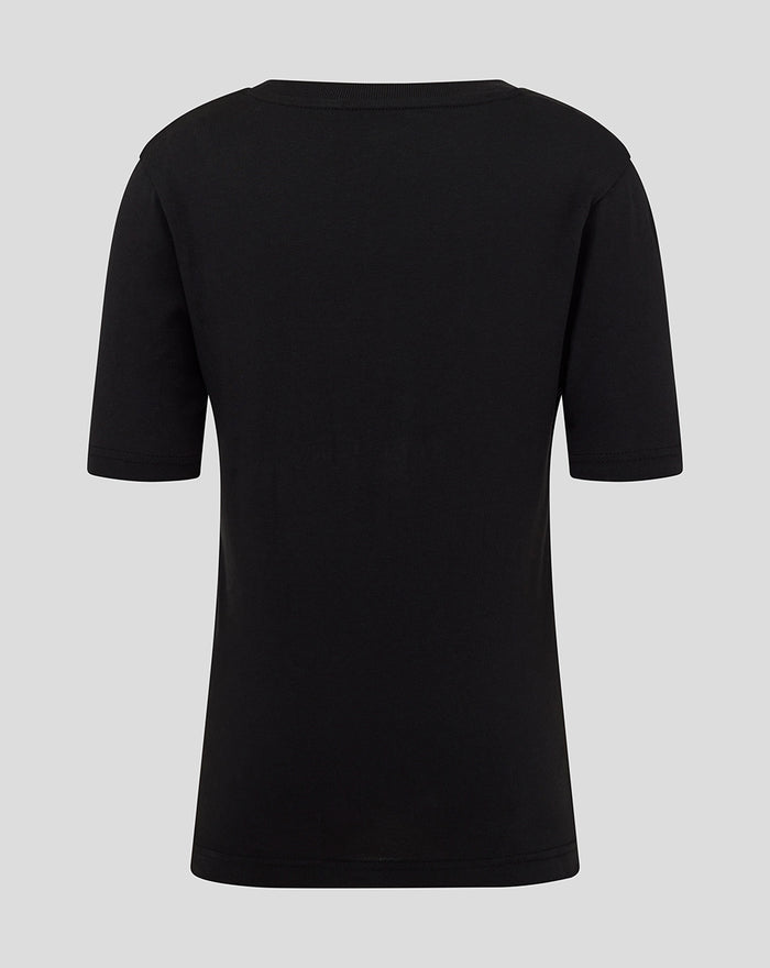 Back view of a black junior Athletic Club Core Logo T shirt