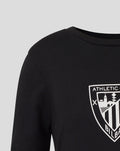 Black junior Athletic Club core logo T shirt with white crest on chest