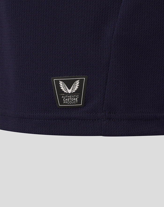 Lower hem of navy Athletic Club Away shirt with authentic Castore patch.