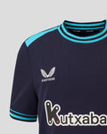 Front view of navy Athletic Club Away shirt with crest on left chest, Castore logo on right, and Kutxabank sponsor across front.